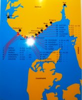 Übersichtskarte der Festungsanlagen im Skagerrak.